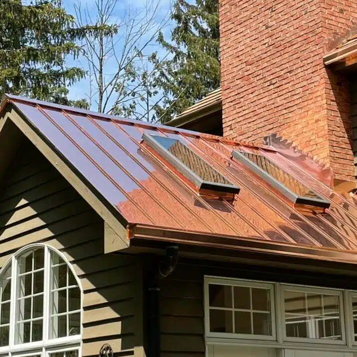 copper panel roofs
